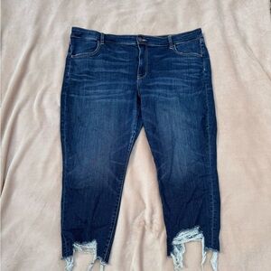 Women's Distressed Blue Jeans